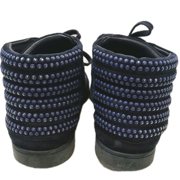 Gucci Coda Bead Dots High Top Sneakers Men 7.5 G Dark Blue Black LIMITED EDITION main image 15